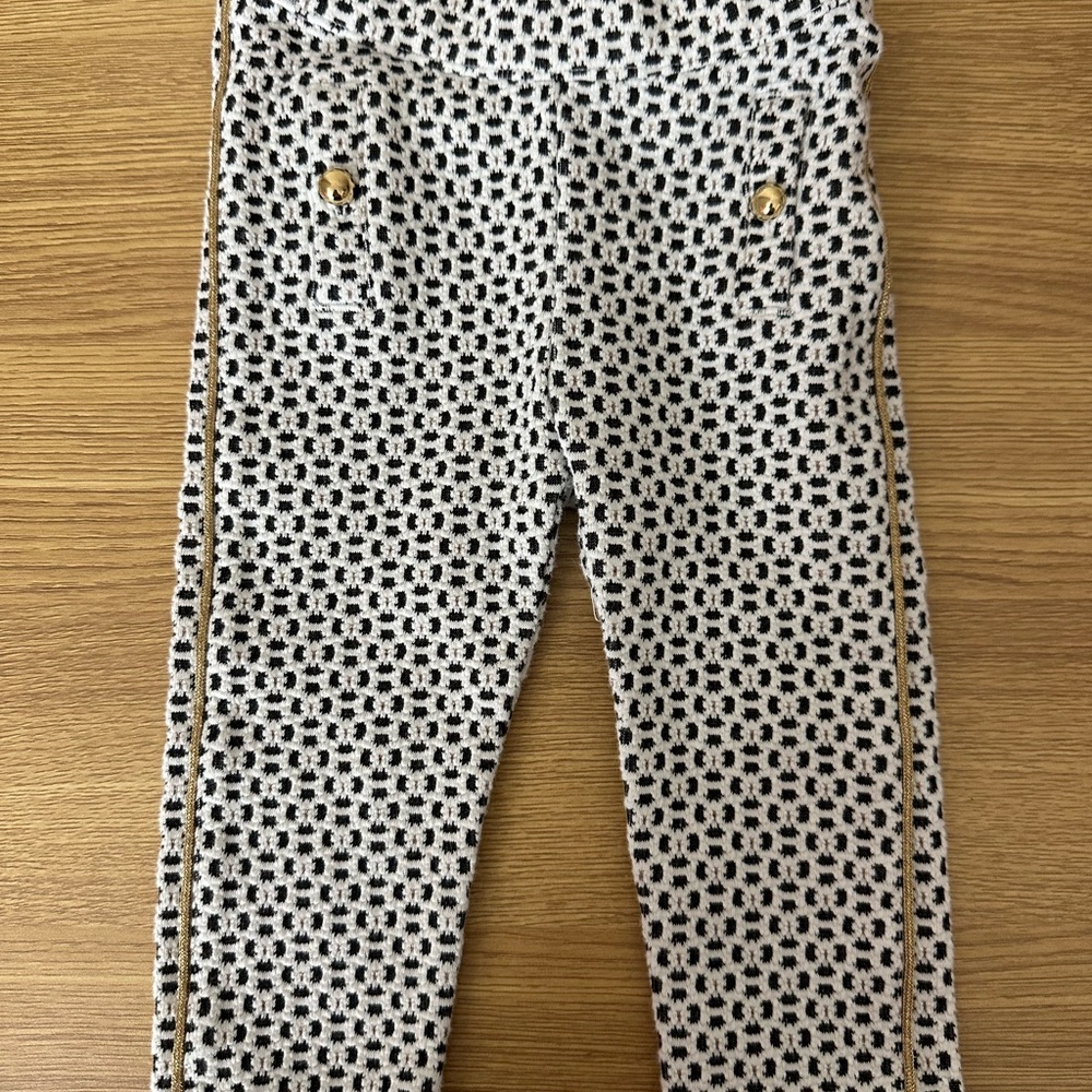 Janie and Jack Cream and Sugar Geo Jacquard Print Pull On Pants 6-12 Months